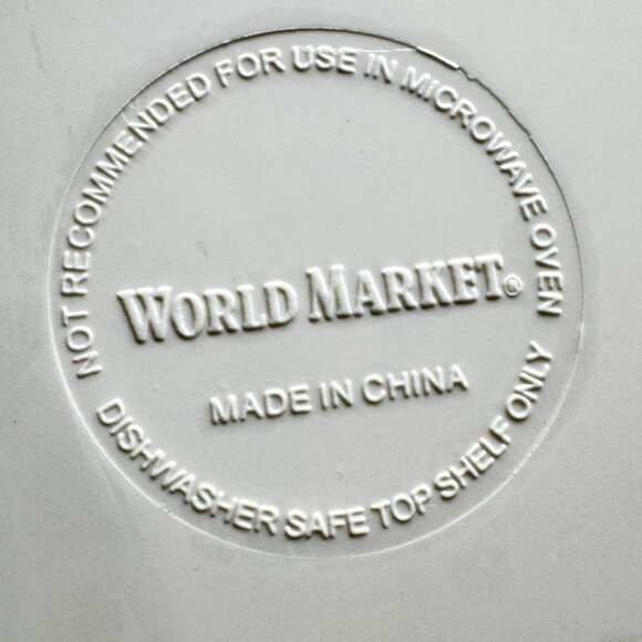 World Market Salad Plates 9" Pink Yellow Botanical Floral Design Dinnerware 4 Pc - Picture 3 of 9